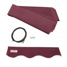 ALEKO Fabric Replacement For 12x8 Ft Retractable Awning Burgundy Color   